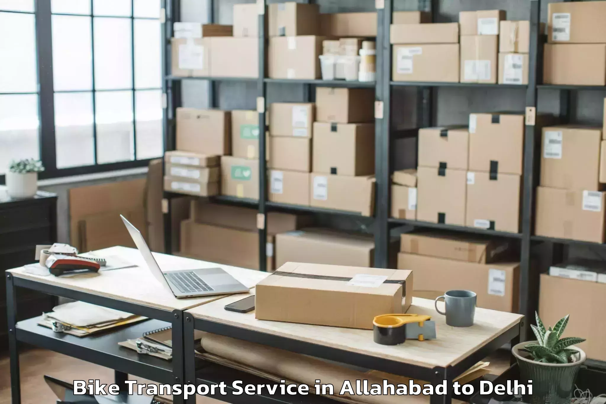 Leading Allahabad to Alipur Bike Transport Provider